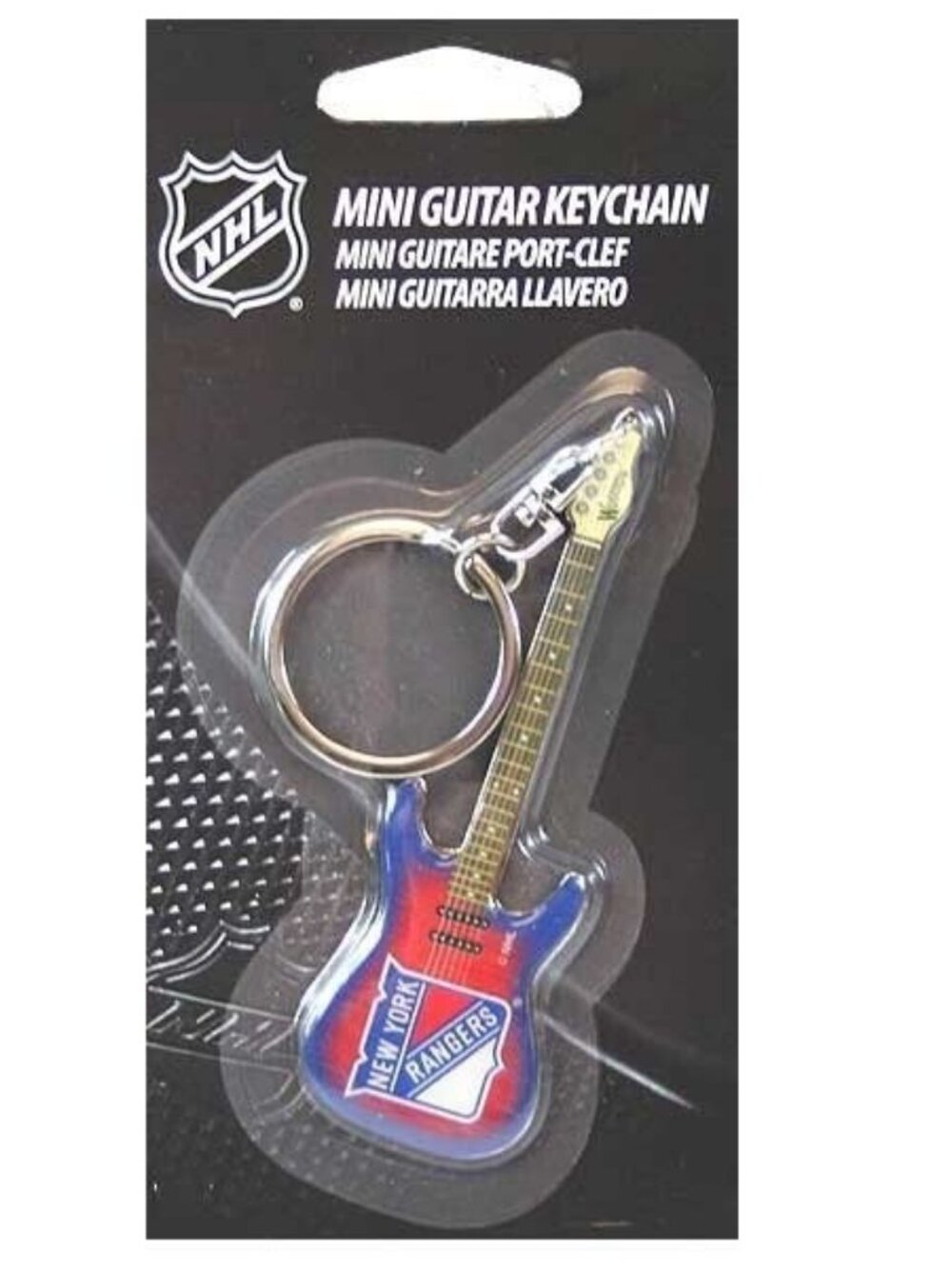 New York Rangers Keychain Mini Guitar Style Keyring PSG NHL Official Merch